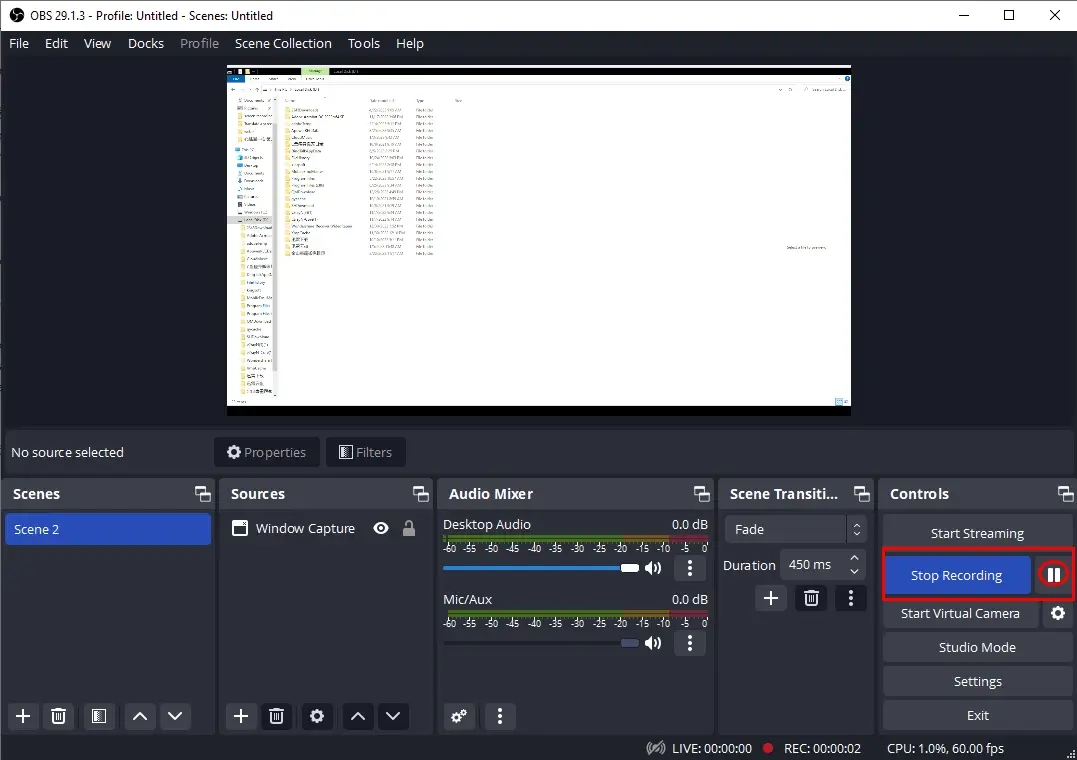 how to do screen recording for training in obs window capture 3