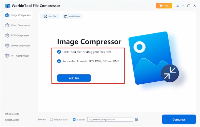 import your image to it
