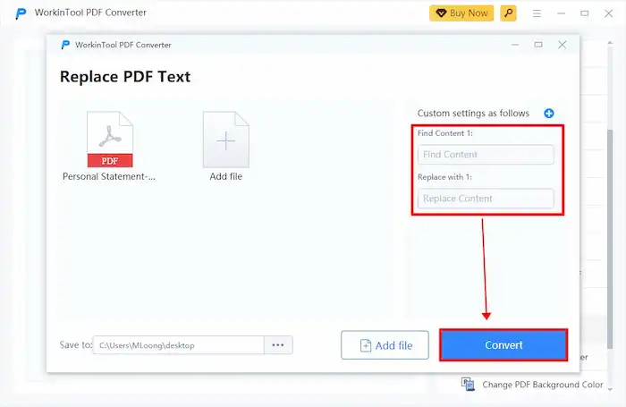 replace pdf text