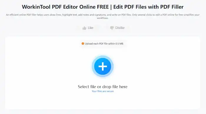 workintool online pdf editor