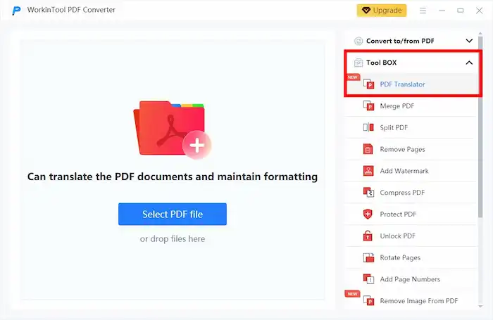 workintool pdf translator desktop