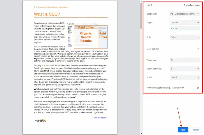 google print pdf