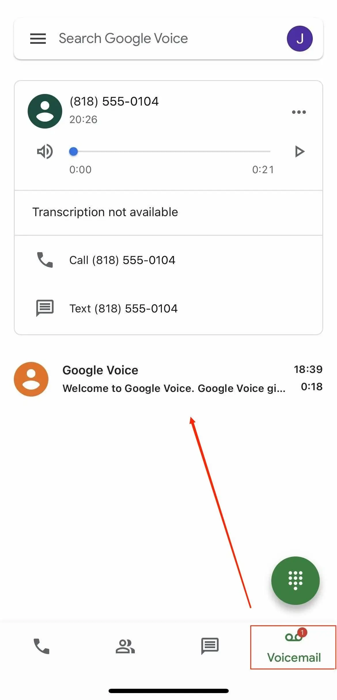 how to access your recording in google voice