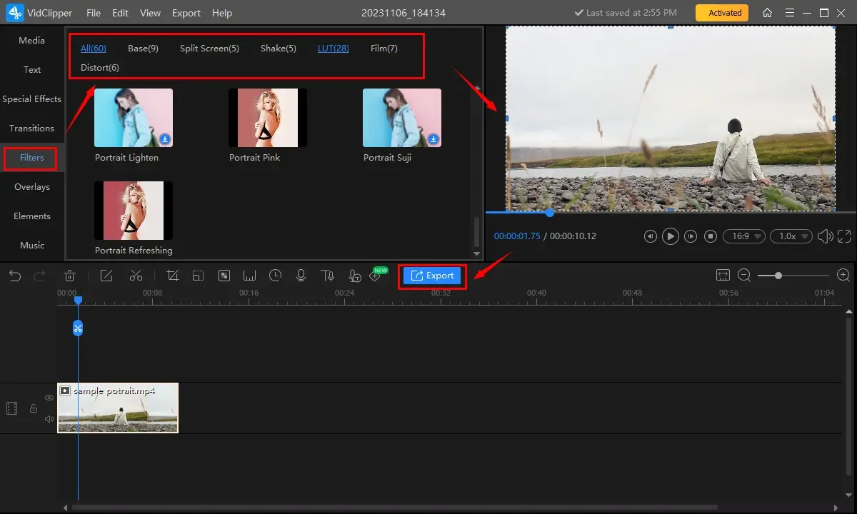 how to improve video quality using filters in workintool vidclipper