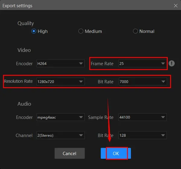 how to improve video quality using video settings in workintool vidclipper