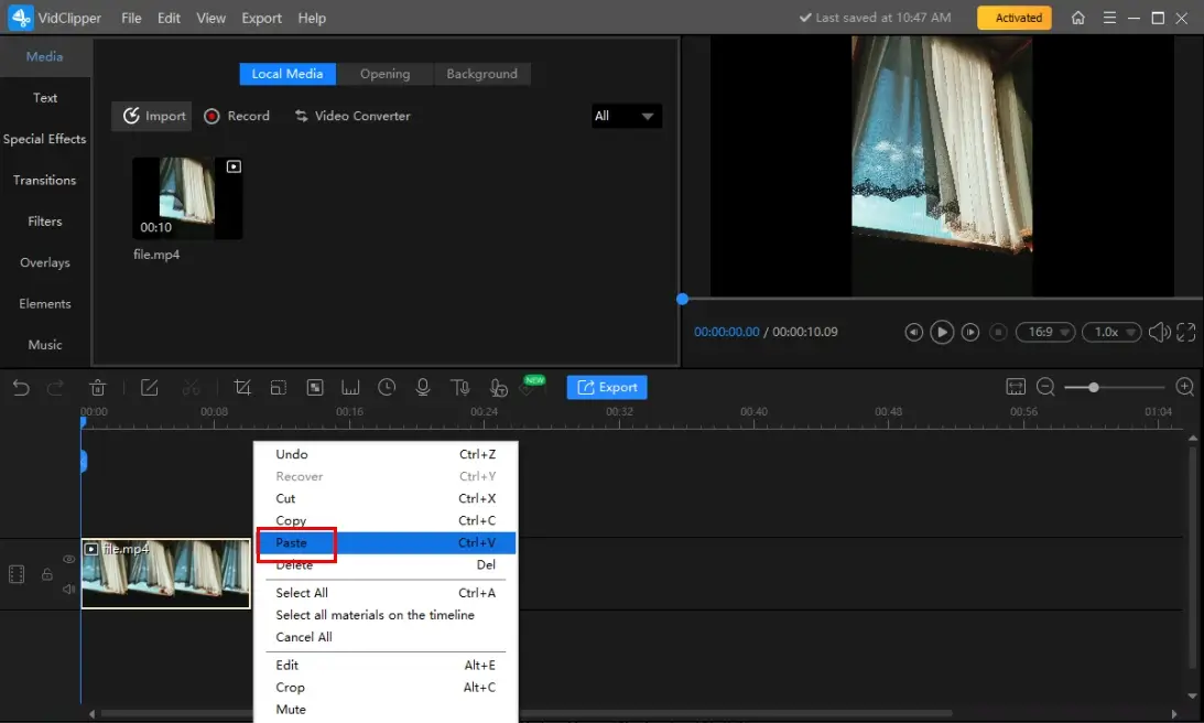 how to loop a video in workintool vidclipper 2
