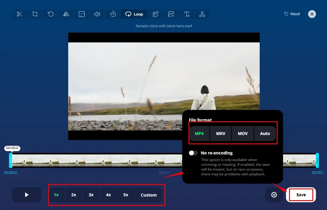 how to loop a video online in 123 apps video looper