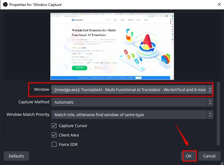 how to record a video while playing music in obs