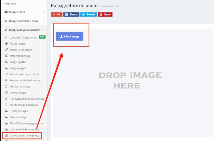 add signature to image online