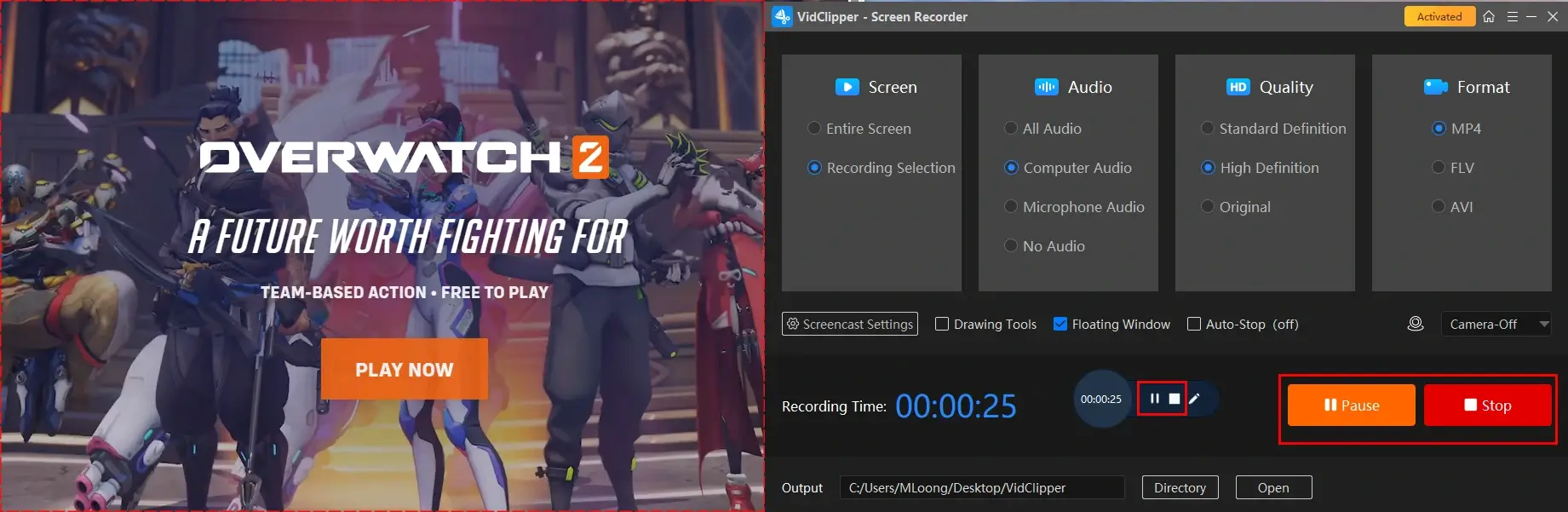 how to record overwatch games on windows with workintool capture screen recorder 2