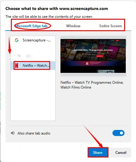 how to screen record on netflix with screen capture 1