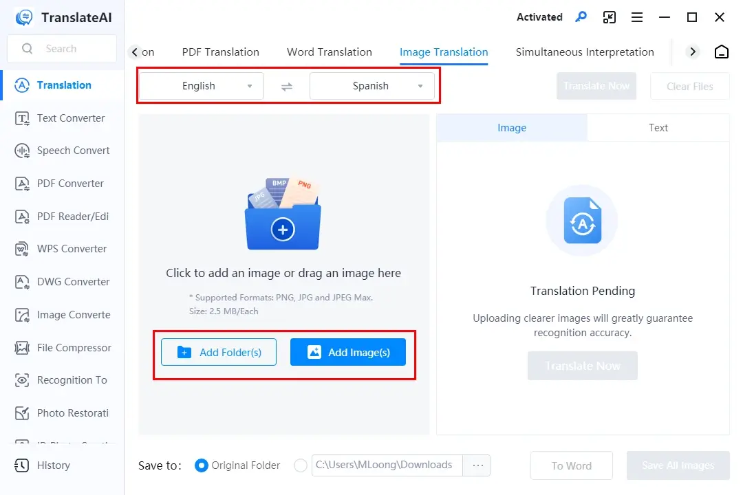 how to translate a marriage certificate in workintool translateai 1