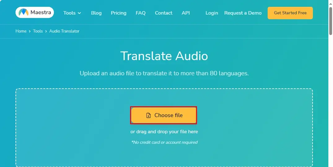import a podcast to maestra audio translator