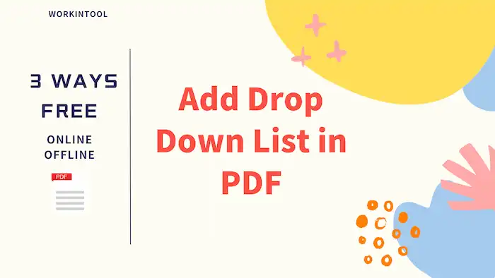 how to add drop down list in pdf