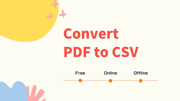 how to convert pdf to csv