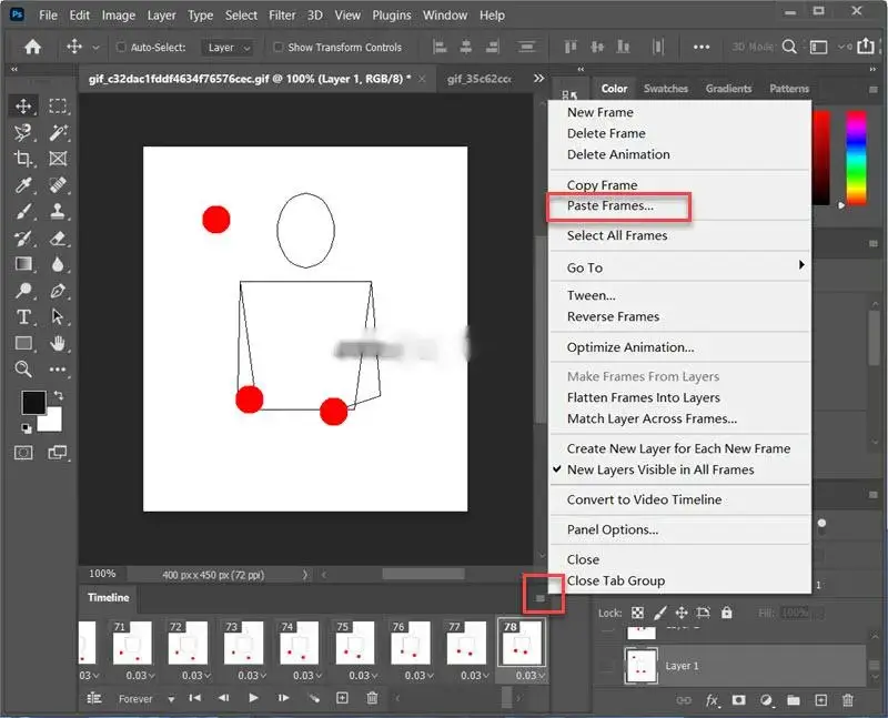 how to merge gifs in photoshop 2