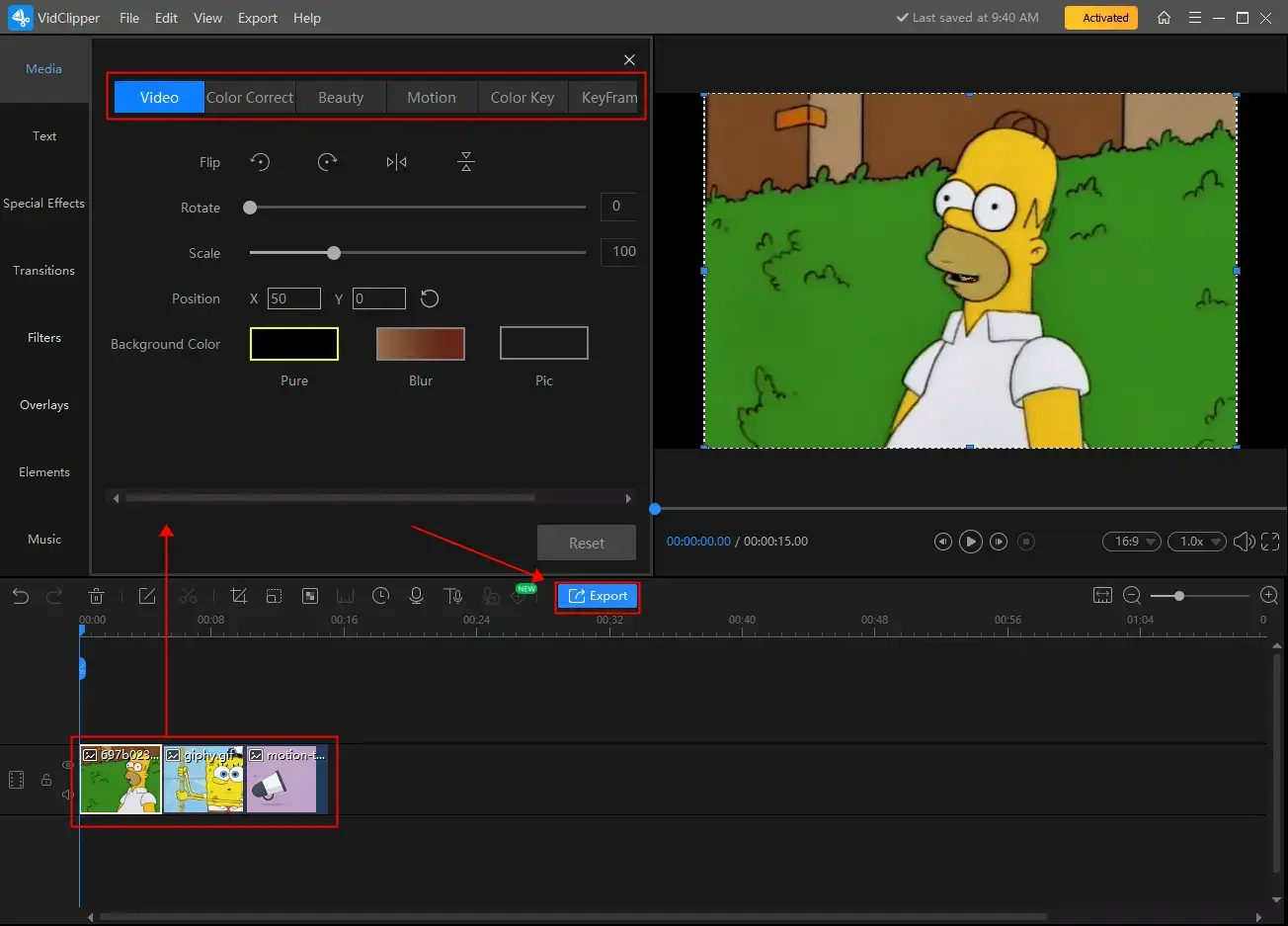 how to merge gifs on windows in workintool vidclipper 2