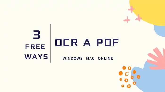 how to ocr a pdf