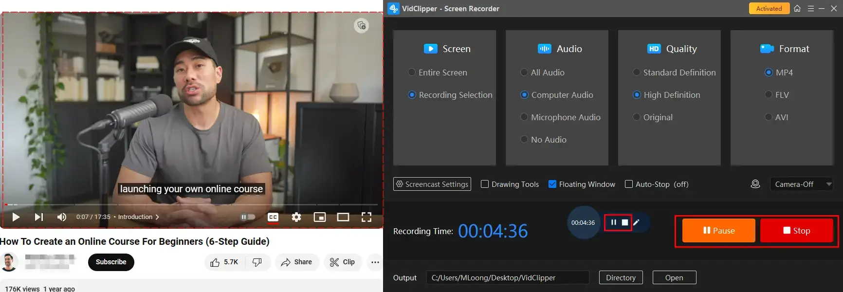 how to record lectures on windows with workintool vidclipper drawing toolbar