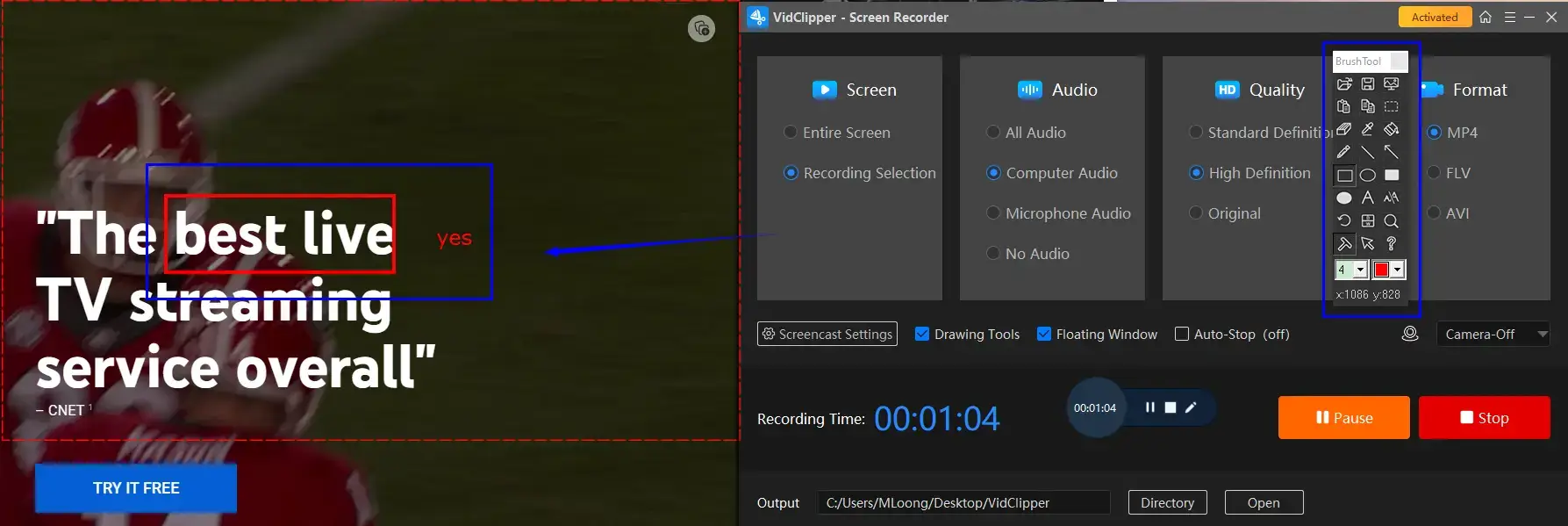 how to screen record protected videos on windows using workintool capture screen recorder drawing tool