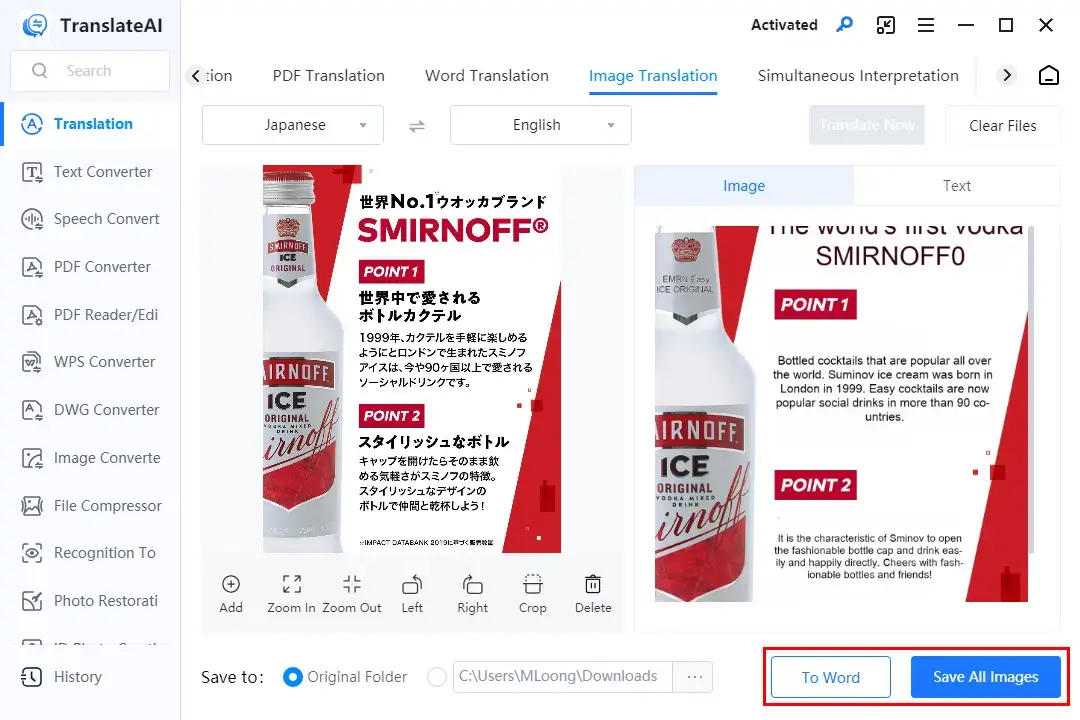 how to translate product descriptions using translateai image translation 2