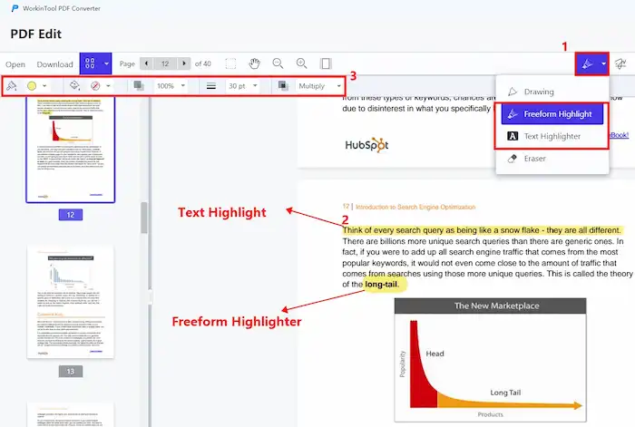 highlight pdf workintool