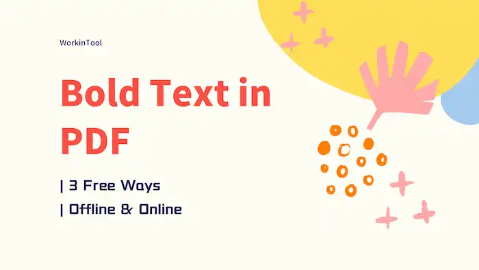 How to Bold Text in PDF for Free Online and Offline | 3 Ways