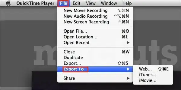 how to change video format in quicktime on mac 1