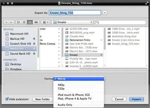 how to change video format in quicktime on mac 2