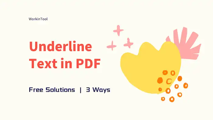 how to underline text in pdf