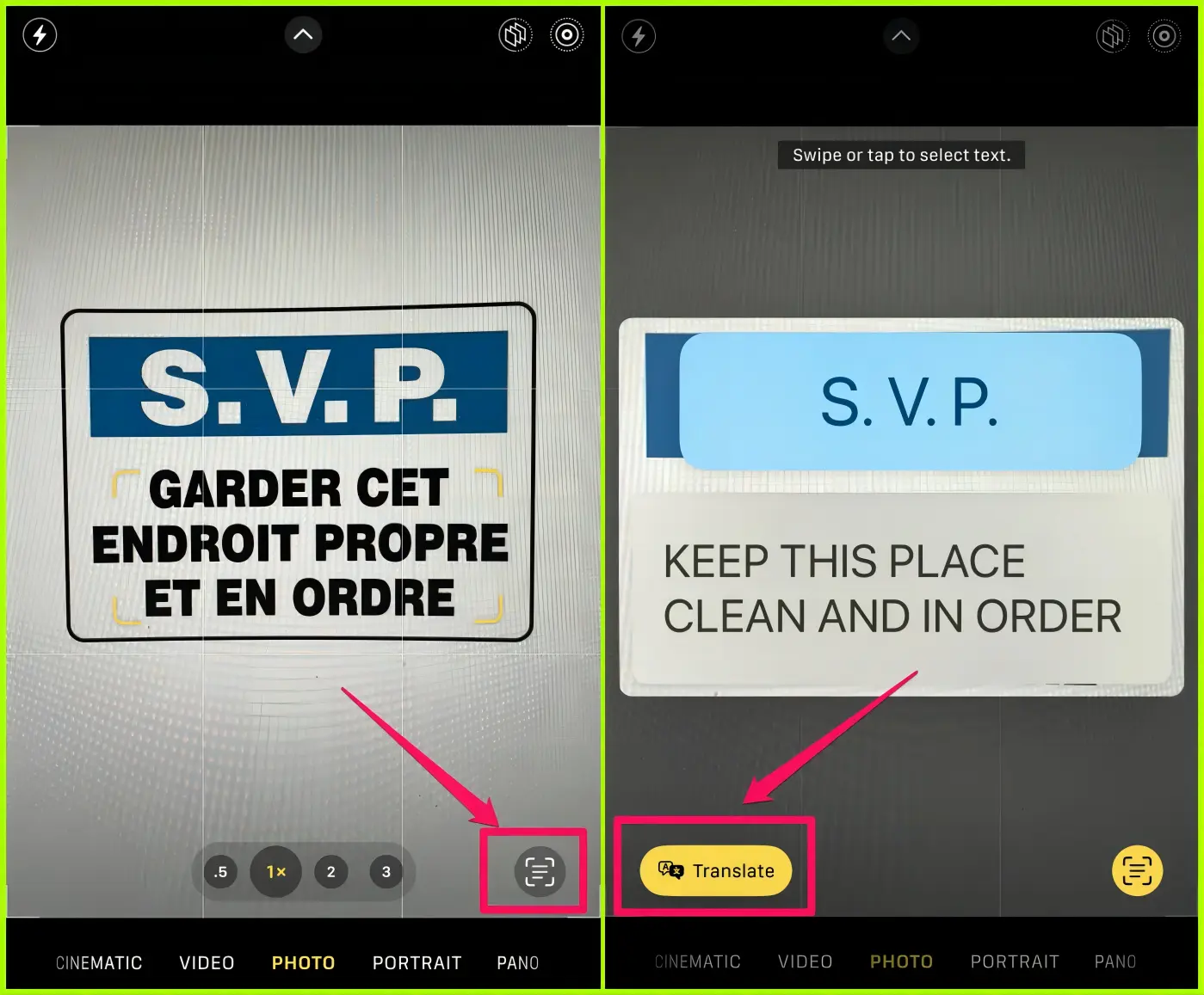 how to scan a picture and translate it through google translate app