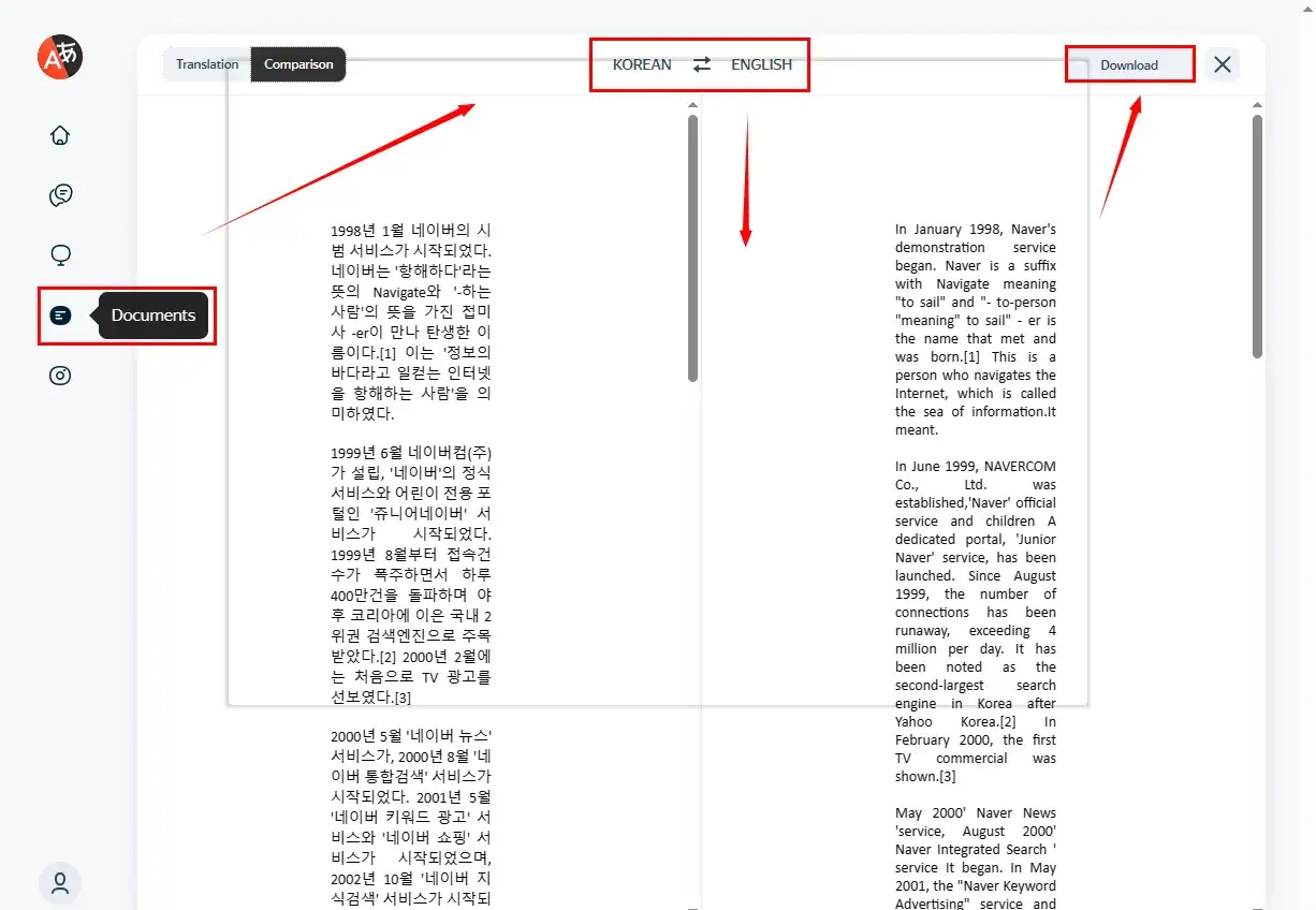 how to translate korean to english online in yandex translate document translation