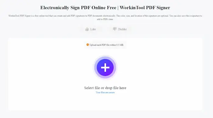 workintool pdf signer