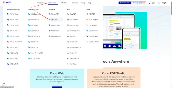 Xodo PDF Online (step 1)