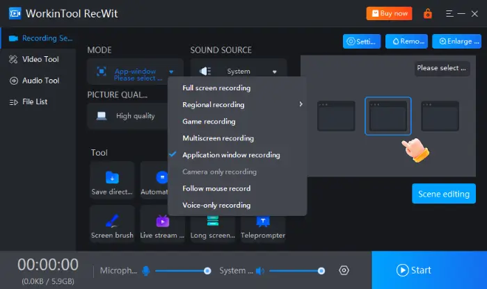 WorkinTool RecWit (step 2)