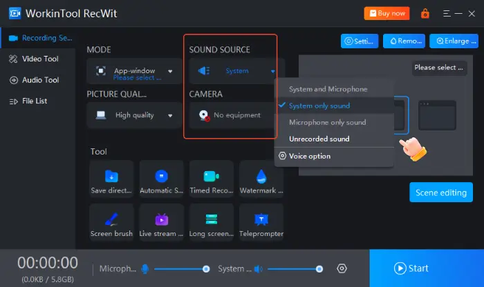 WorkinTool RecWit (step 3)