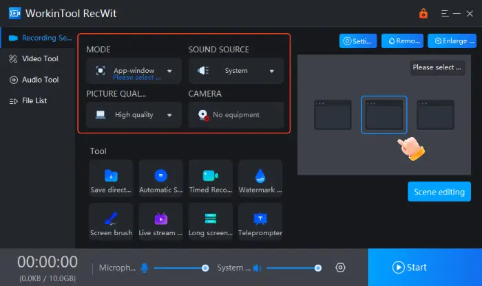 WorkinTool RecWit (step 2)