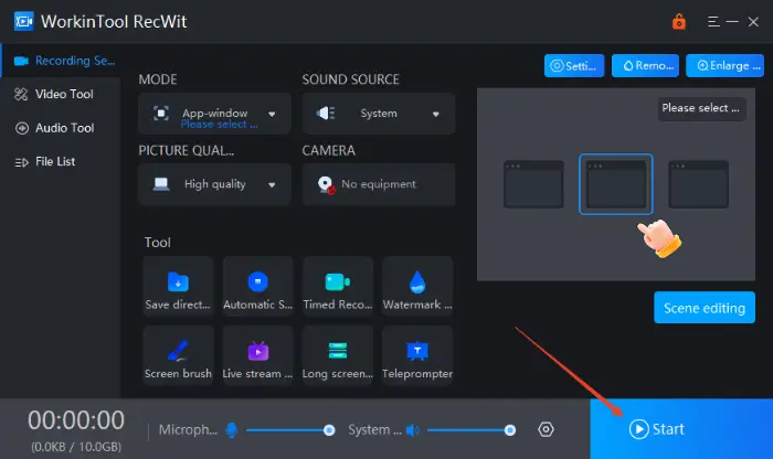 WorkinTool RecWit (step 3)