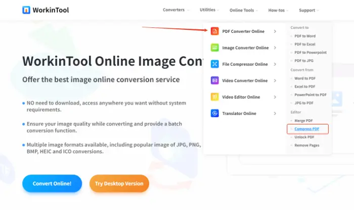 WorkinTool PDF Converter Online (strp 1)