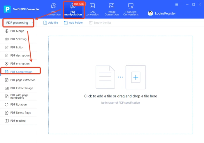 Swift PDF Converter step1