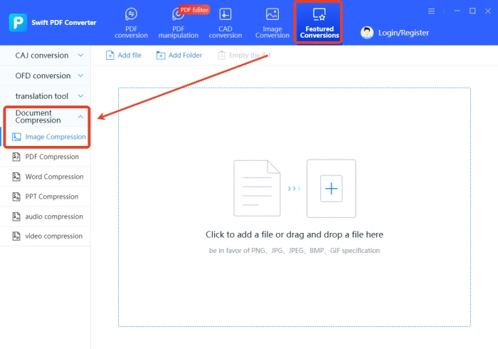 Swift PDF Converter step1