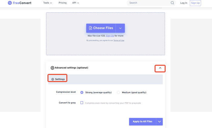 FreeConvert step1