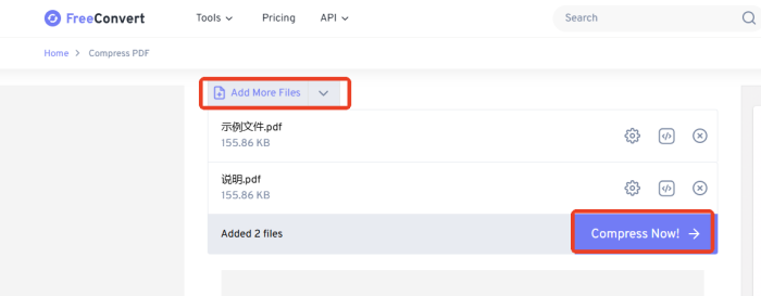 FreeConvert step2