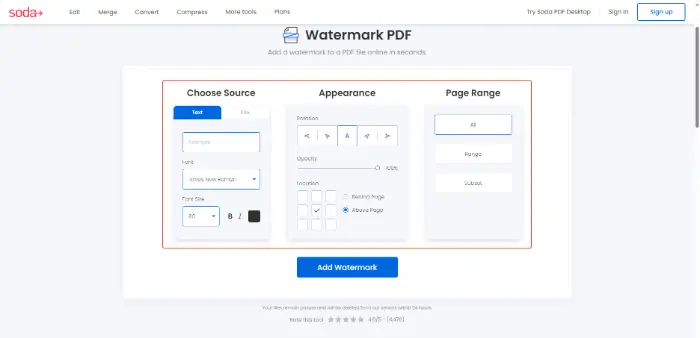 Soda PDF (step 3)