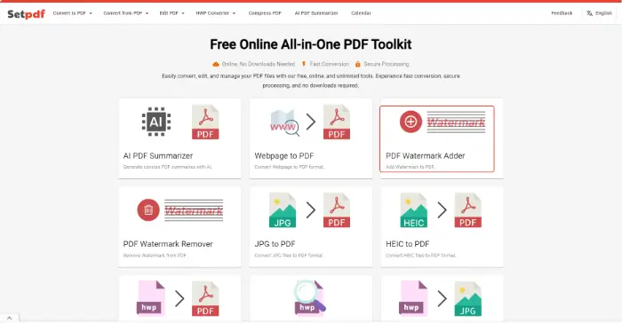 SetPDF (step 1)
