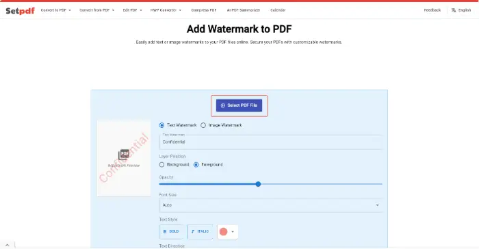 SetPDF (step 2)