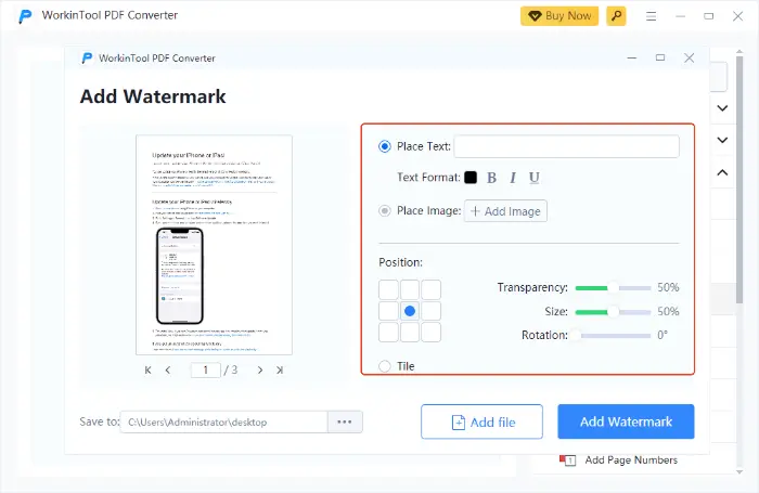 WorkinTool PDF Converter (step 3)