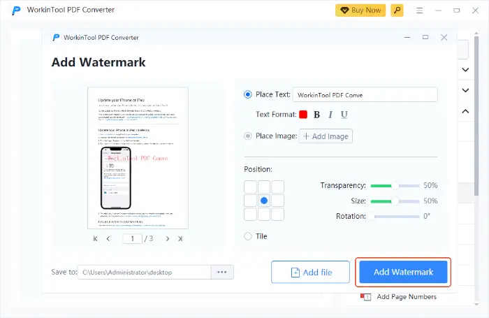 WorkinTool PDF Converter (step 4)