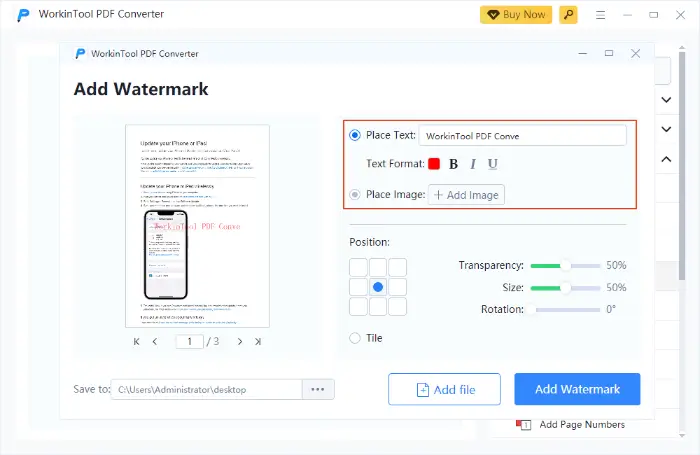WorkinTool PDF Converter (step 3)