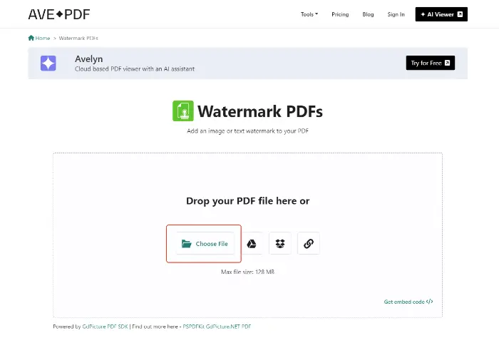 AvePDF (step 2)